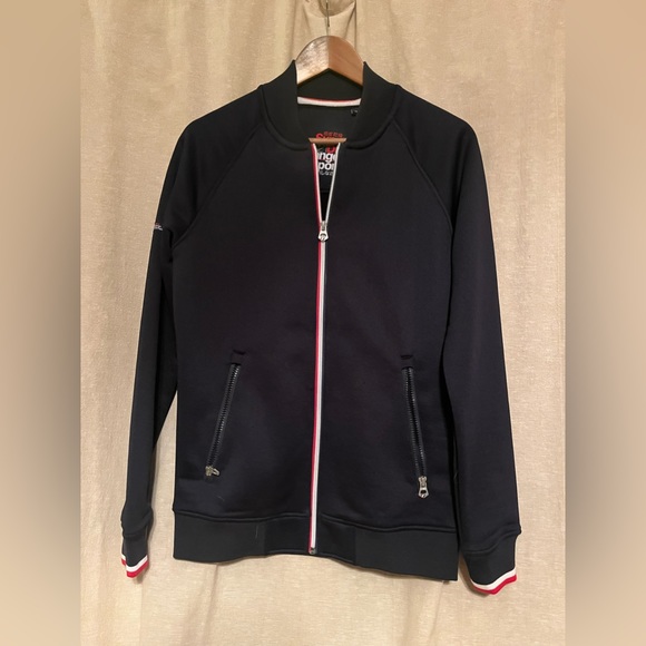 SuperDry Orange label zip up men’s sport sweatshirt size small - Picture 2 of 6